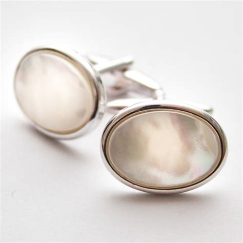 Mother Of Pearl Cufflinks Cuff Links Oval Ts For Men