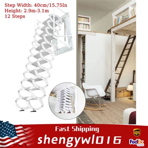 Attic Extension Ladder 125ft Narrow Wall Mounted Folding Loft Stairs