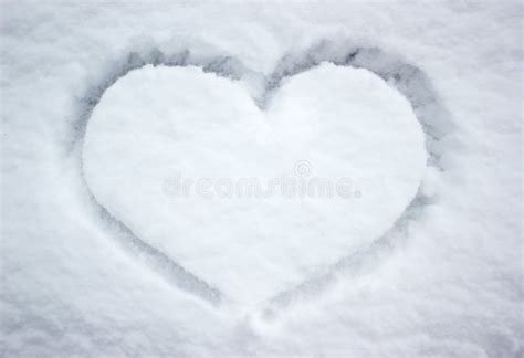 Heart Picture On The Snow Stock Image Image Of Drawn 62639407
