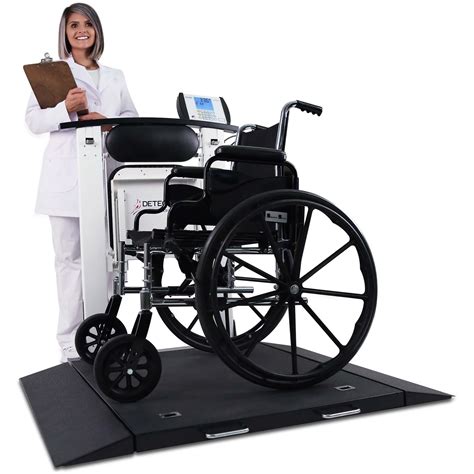 Detecto 6570 Series Folding Wheelchair Scale With Handrail And Seat