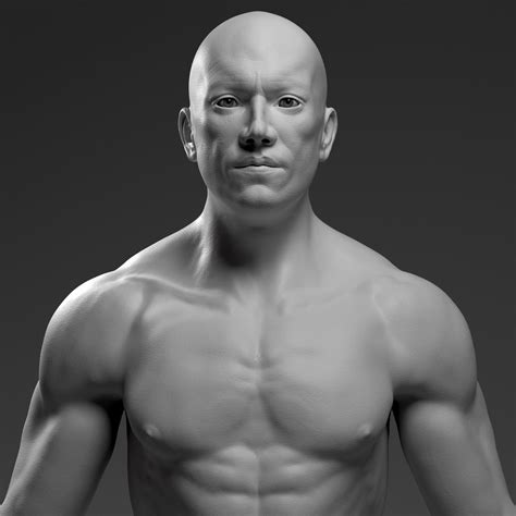 3d Model Human Realistic Base Mesh Vr Ar Low Poly Cgtrader