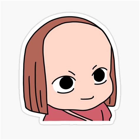 Big Forehead Anime Girl Meme Sticker For Sale By Smileyfriend Redbubble