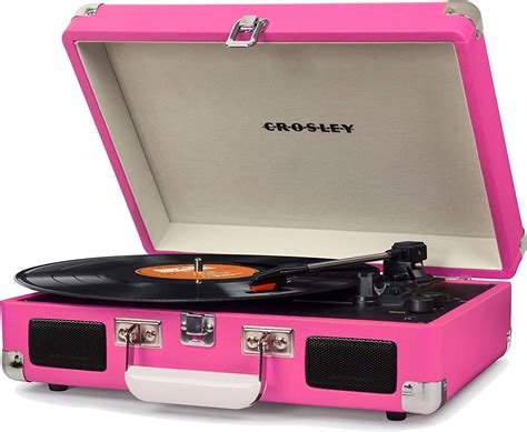 Portable Stereo Record Player Hot Pink Turntable Elvis Presley 3 Speed