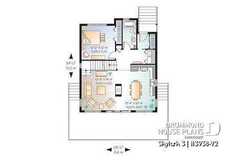 1st Level Of House Plan 3938 V2 Chalet House Plans Plan Chalet