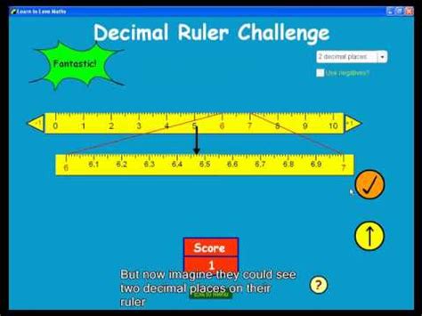 It can be mistaken for a marker of health…it's widely recognized and easy to figure out. Decimal Ruler Challenge - YouTube