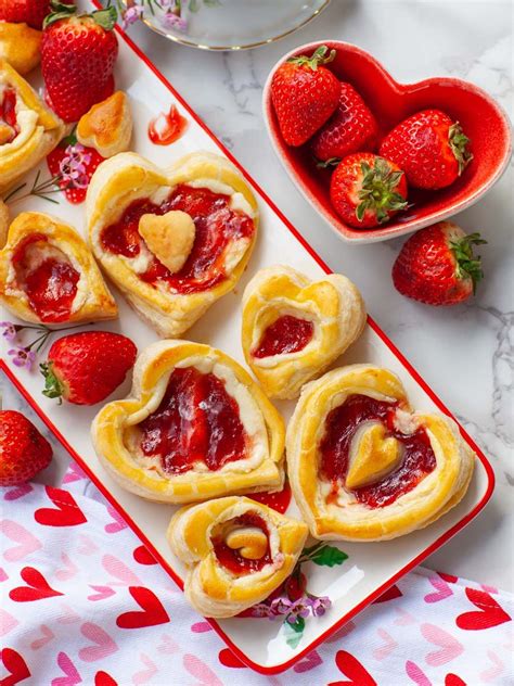 Heart Shaped Strawberries And Cream Puff Pastries Video Tatyanas