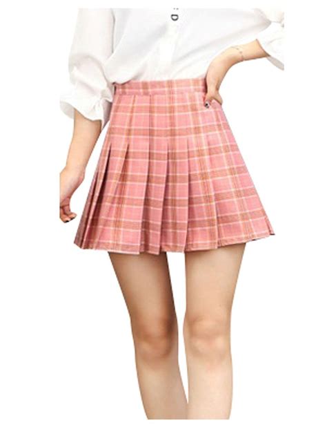 Dazcos Us Size Japan School Plaid Skirt At Amazon Womens Clothing Store