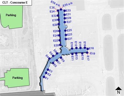 Charlotte North Carolina Airport Map Charlotte Gate Map