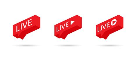 Live Stream Sign Emblem Logo Social Media Icon Live Streaming Speech