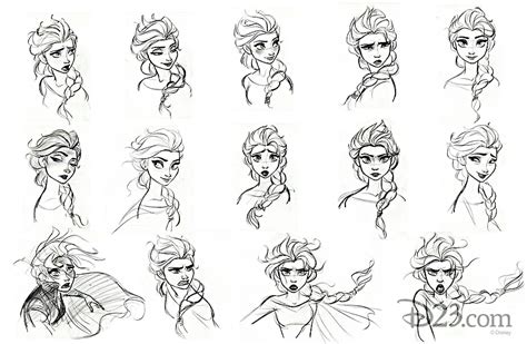 Walt Disney Sketches Queen Elsa Walt Disney Characters Photo 35786099 Fanpop