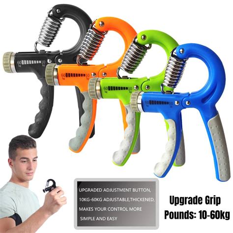 R Shape Adjustable Hand Grip Sports Strength Countable Exercise
