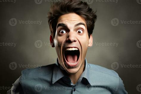 Man Screaming Ai Generated 25201954 Stock Photo At Vecteezy