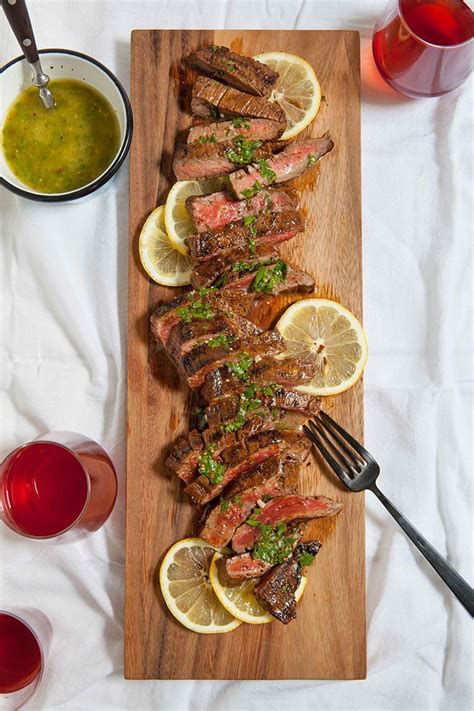 With that in mind the ideal dinner party recipe can be mostly made in advance, giving you time to get ready and relax before guest arrive. Grilled Flank Steak with Lemon-Herb Sauce | Recipe ...