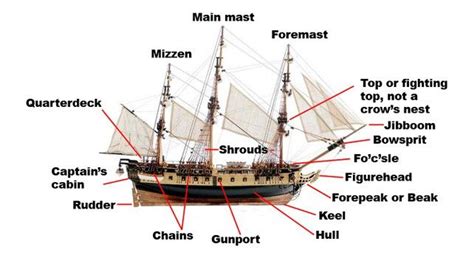 Parts Of A Ship The Fact Site Sailing Ships Sailing Master And