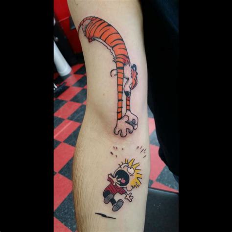 Calvin And Hobbes Tattoo By Jesse Neumann Tattoonow