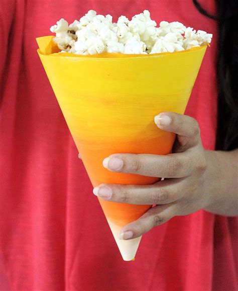Diy Popcorn Paper Cones Holder The Craftables Paper Cones Diy