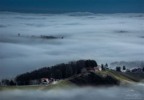 Morning Fog Winter Morning From Plač Tower Slovenija Photos Of The