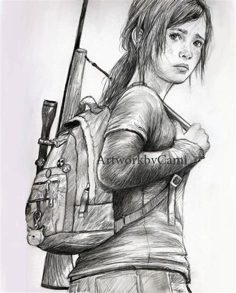 Ellie The Last Of Us By Pencilsketches On Deviantart The Last Of Us