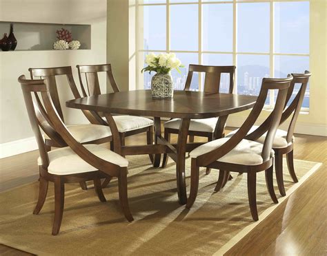 A brand new, custom formal dining set may be just the enticement your family needs to start using your dining room for more than the occasional holiday dinner. Somerton Gatsby 7pc Casual Dining Room Set in Brown 422DR ...