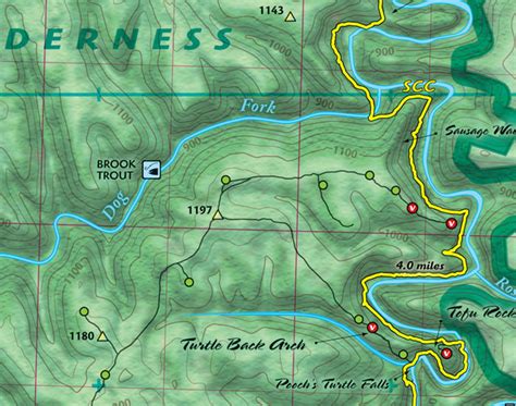 Ultralight Joes Backpacking Red River Gorge Backpacking Trail Map