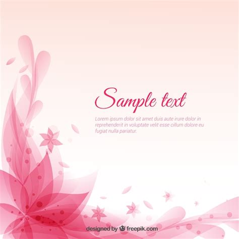 Floral Pink Background Free Vector