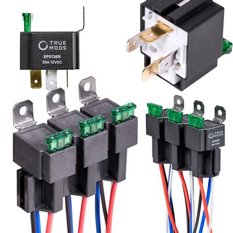 Buy True Mods 6 Pack 4 Pin 12v Bosch Style Fused Relay Switch Kit