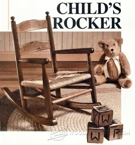 What a great gift for a child, or a product for selling on the open market, some have made it a business.something extra:• precision computer drawn precision computer drawn templates and instructions to help intermediately skilled woodworkers create a simple rocking chair for children. #1324 Childs Rocking Chair Plans • WoodArchivist