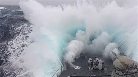 Ship In Storm Warship Hit By Massive Wave Near Antarctica Shorts