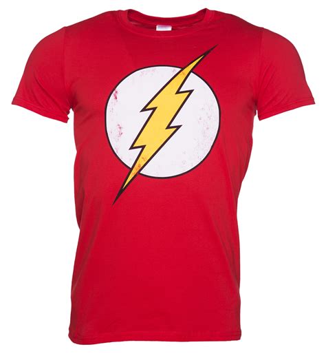 Mens Distressed Dc Comics Flash Logo T Shirt
