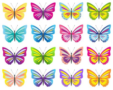 Butterfly Clip Art Digital Butterflies Clipart Colorful Clipartix