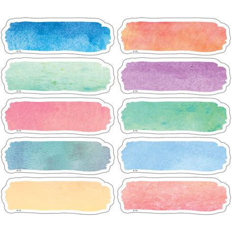 Watercolor Labels Magnetic Accents Journal Stickers Watercolor