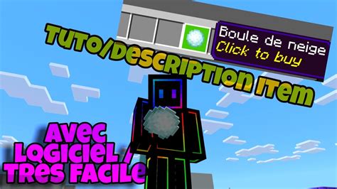 Tuto comment modifier la description d'un Item sur Minecraft Bedrock