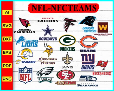 All Nfl Nfc Teams Logo Svg Nfl Logo Nfl Football Teams Logo Nfl Tea