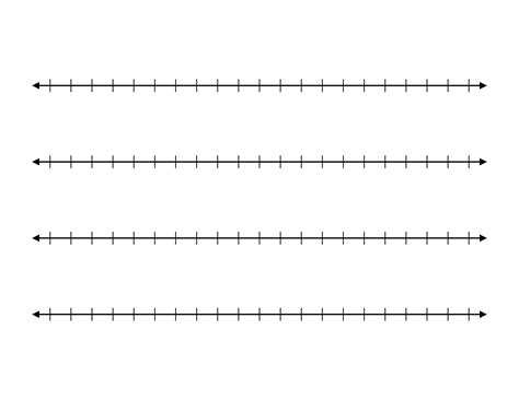 Printable Blank Number Line Templates For Math Studen