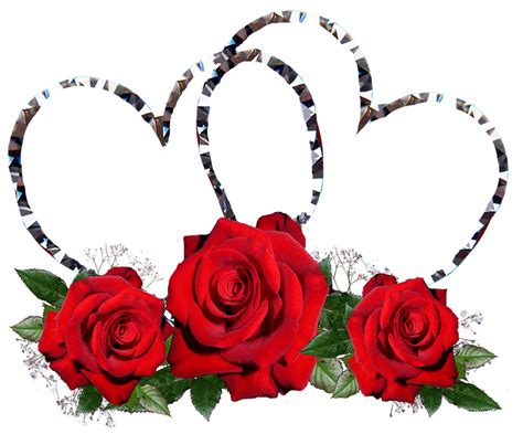 Free Photo Flowers Red Roses Hearts Romantic Valentine Max Pixel