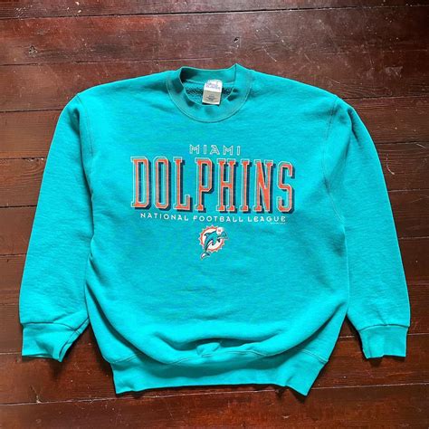 Vintage Miami Dolphins Sweatshirt 90s Pro Player Depop