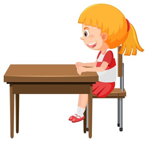 Student Sitting At A Desk Hard At Work Clipart Free Download Clip