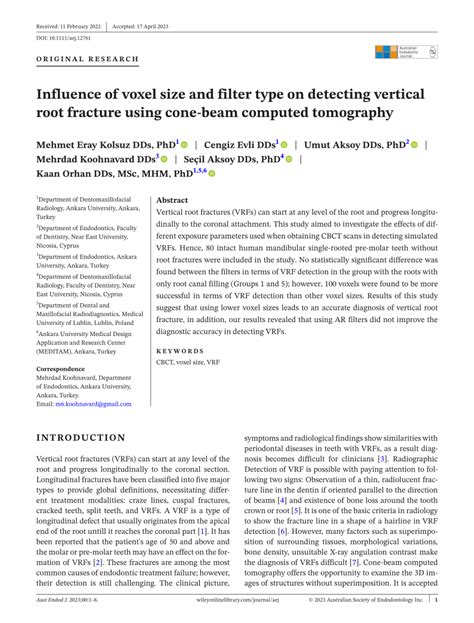 PDF Influence Of Voxel Size And Filter Type On Detecting Vertical