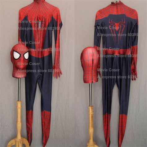 Movie Coser Custom Made High Quality Amazing Spider Man Costume Adult Spiderman Zentai Suit New