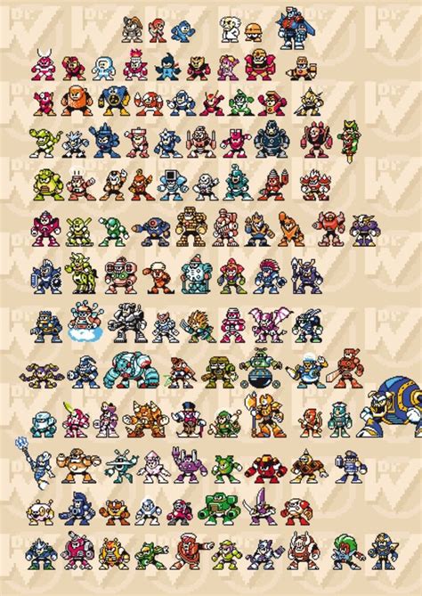 Modele Pixel Art Megaman Series Mega Man Art Pixel Characters