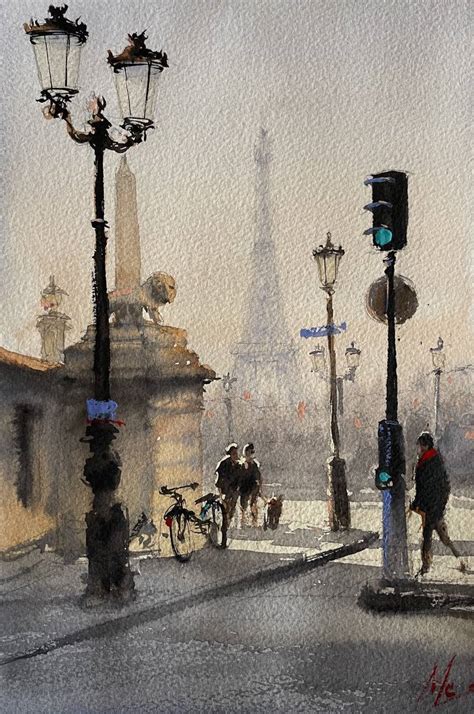 Bonjour Paris Painting By Anna Kataian Saatchi Art