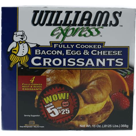 Williams Bcn Egg Chs Croissant Breakfast Food Superlo Foods