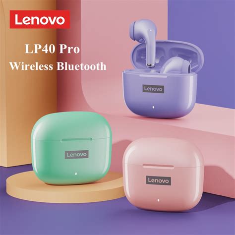 Lenovo Lp40 Pro And Lp40 Ipx5 True Wireless Earphones Bluetooth 51 Tws