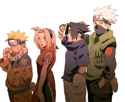 Equipo 7 W Naruto Kakashi Naruto Team 7 Naruto Shippuden Sasuke
