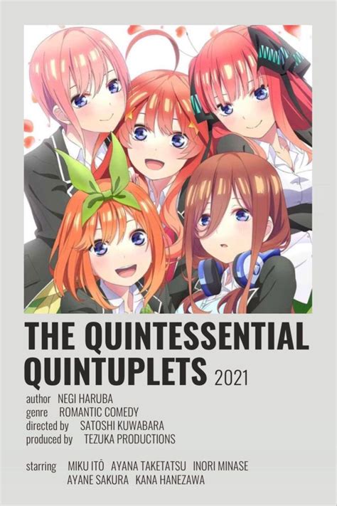 The Quintessential Quintuplets In 2021 Anime Akatsuki Anime Films Anime Canvas