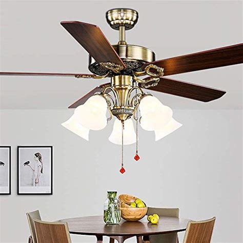 This particular ceiling fan design has a unique gothic look because of its blades that bear striking resemblance to the wings of a bat. 52 Inch Ceiling Fan Light,Industry With Light 5- Blade ...
