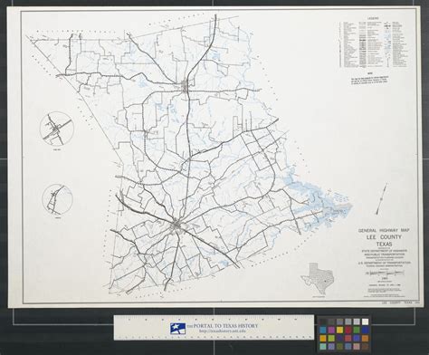 General Highway Map Lee County Texas Side 1 Of 2 The Portal To