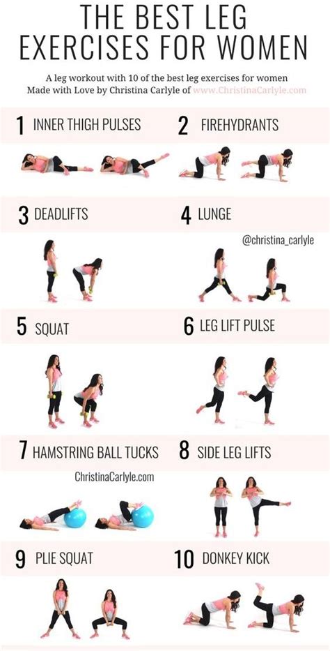 The Best Leg Exercises For Women That Want Tight Toned Legs Best Leg Workout Leg Workout