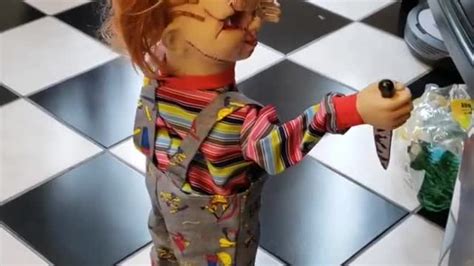 Horrifying Chucky Doll Rides Around On Robot Vacuum