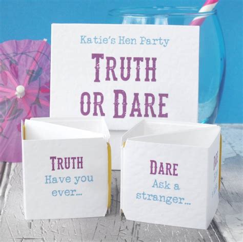 Personalised Hen Party Truth Or Dare Game By Southside Pinatas